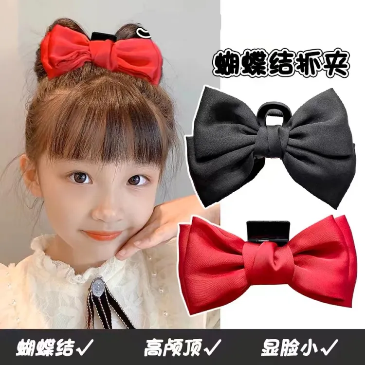 在逃公主蝴蝶结发夹儿童女童后脑勺丸子头抓夹发卡夹子发饰头