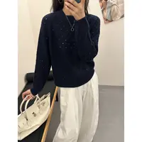 【晴晴精选】针织纯色常规薄款女厚款衫慵懒女装毛衣百搭秋季A876#