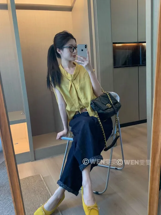 WEN 25新款夏季无袖圆领纯色宽松百搭小衫上衣WWC0245