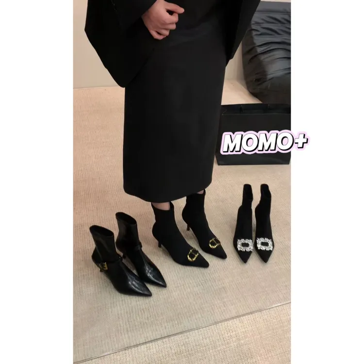 INS风-黑色系列女神时装短靴8986-5【D】