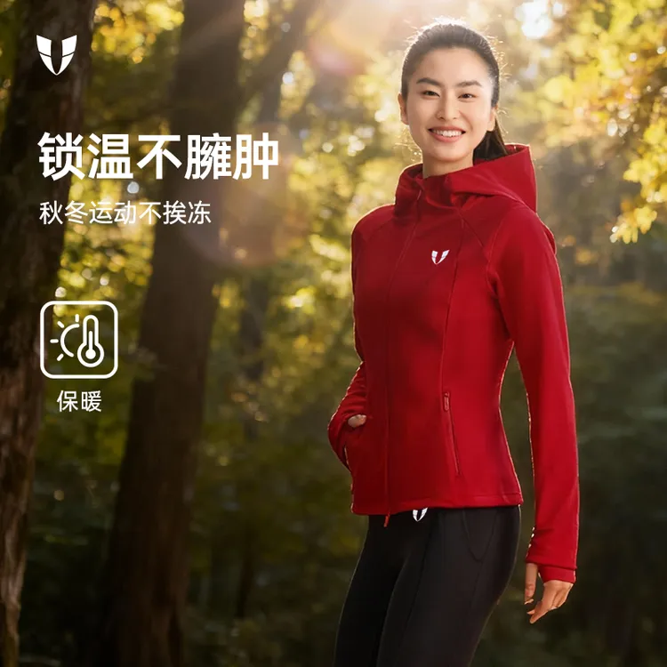 S马甲线户外加绒软壳冲锋衣跑步运动外套防风防寒秋冬女F2531W116