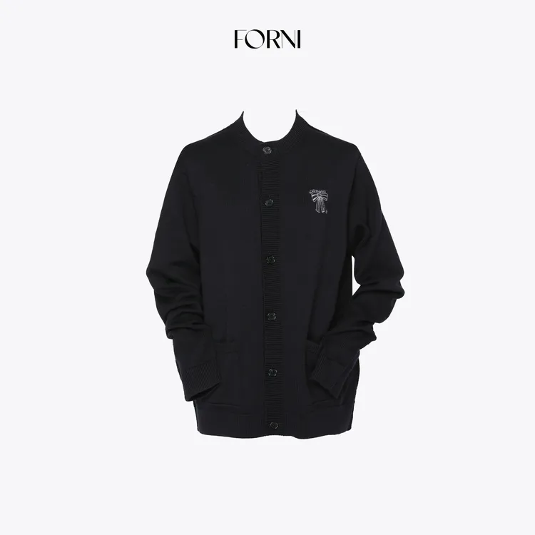 FORNI 咩咩衫 美利奴羊毛蝴蝶结刺绣针织开衫