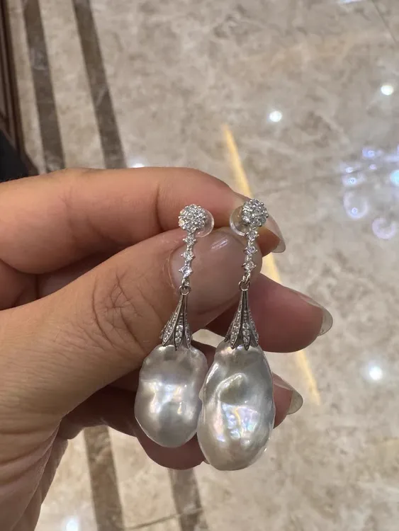 925银耳饰 【高端系列】巴洛克炫彩光重工高定奢华小众设计师耳环