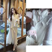 【婷婷】《白茶》马海毛羊毛蕾丝绣花旗袍套装 TT2SQTY2135