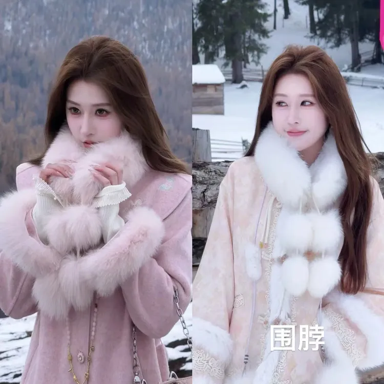 【婷婷】双球狐狸毛围脖TT2SDTM2821