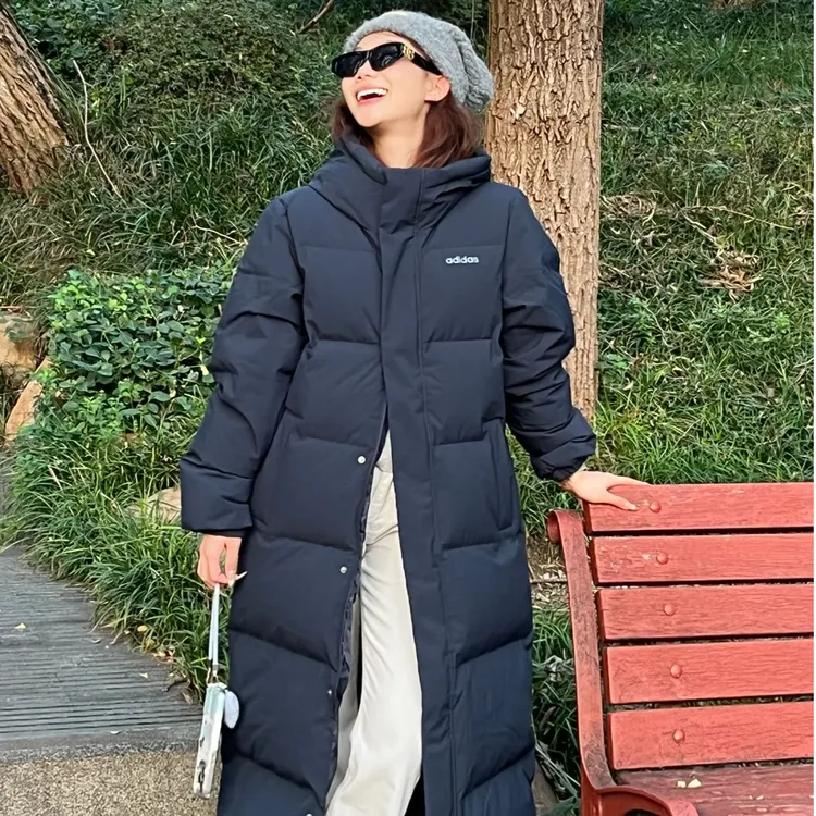 【阿迪达斯/adidas】男女冬季保暖600蓬长款连帽羽绒服KC2165[多色]