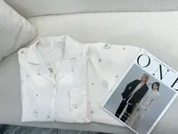 【伊家】清新宽松休闲印花长袖家居服套装