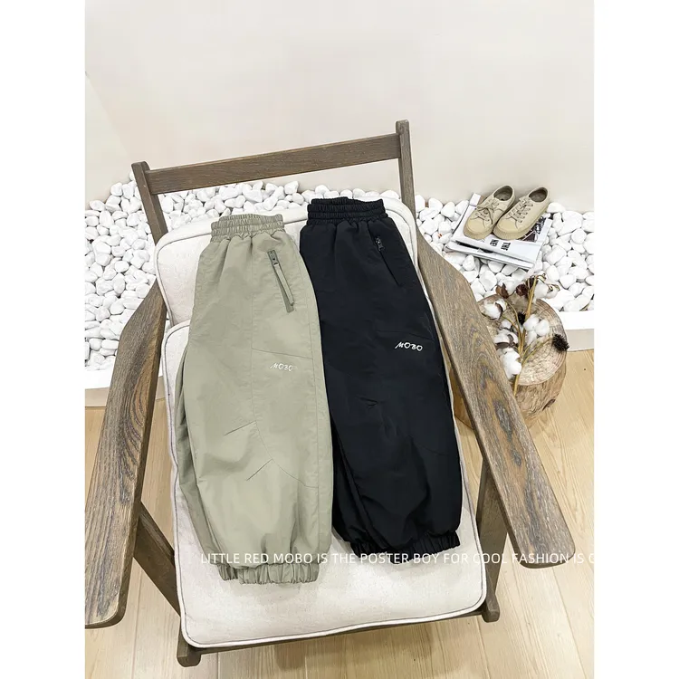 童装中大男儿童百搭休闲加绒裤子2025秋冬装新款长裤MMK841433