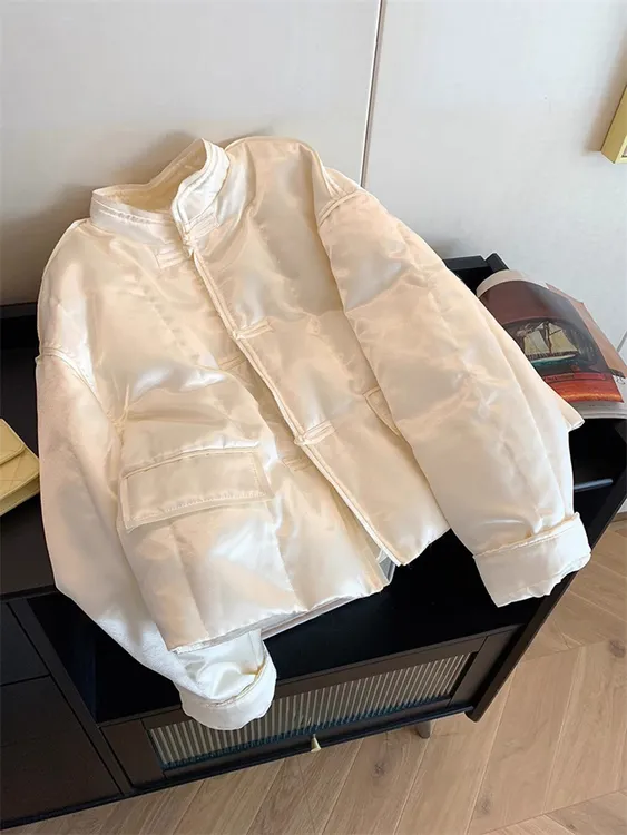 新中式高级感立领棉服外套女2025秋冬国风气质轻薄保暖棉衣面包服