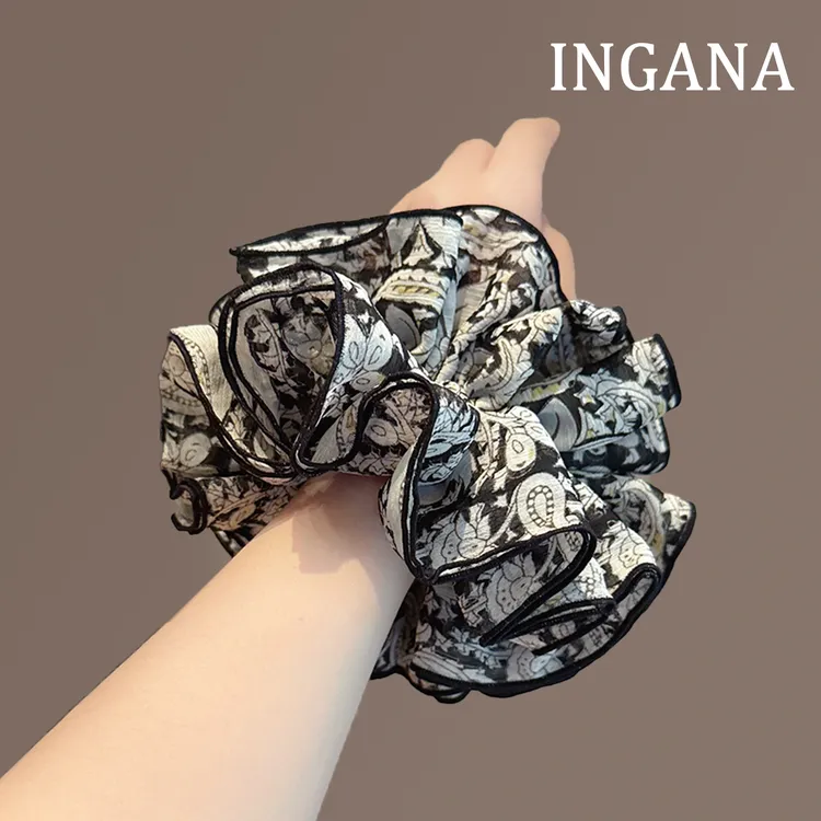 腰果印花多层大肠发圈头花女2025新款高级感扎头发马尾丸子头发饰