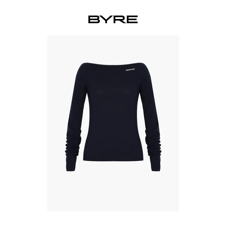 BY540 一字肩长袖毛衣【干洗】