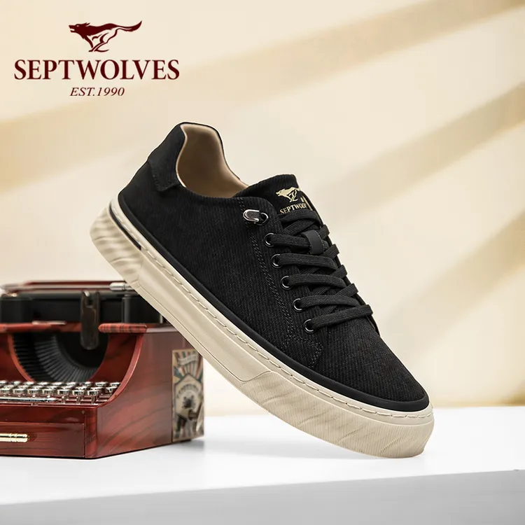 七匹狼男鞋透气薄款帆布鞋韩版低帮帆布男鞋春夏百搭老北京布鞋商品图