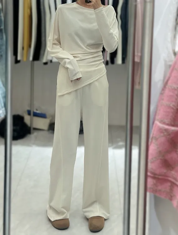 KIKI严选：18135-MT家欧货南油秋季清冷贵系老钱风上衣长裤两件套