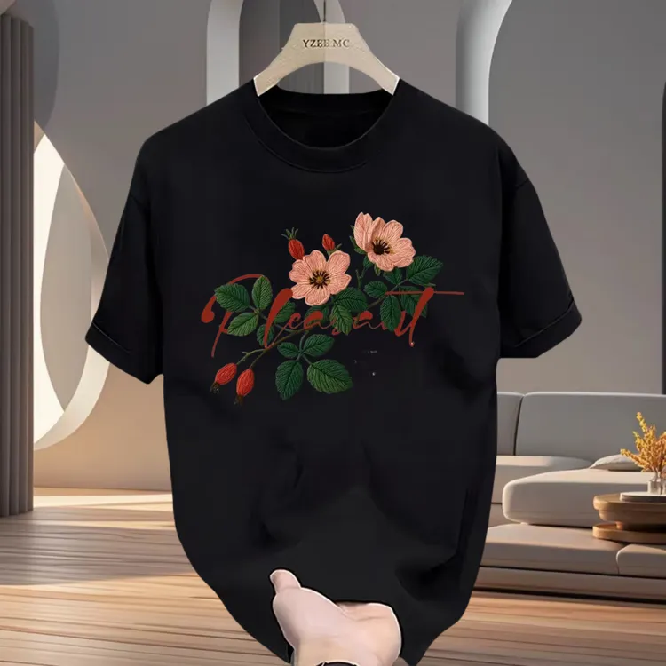 重磅纯棉T恤短袖男士2025夏季新款宽松圆领时尚休闲百搭国风上衣