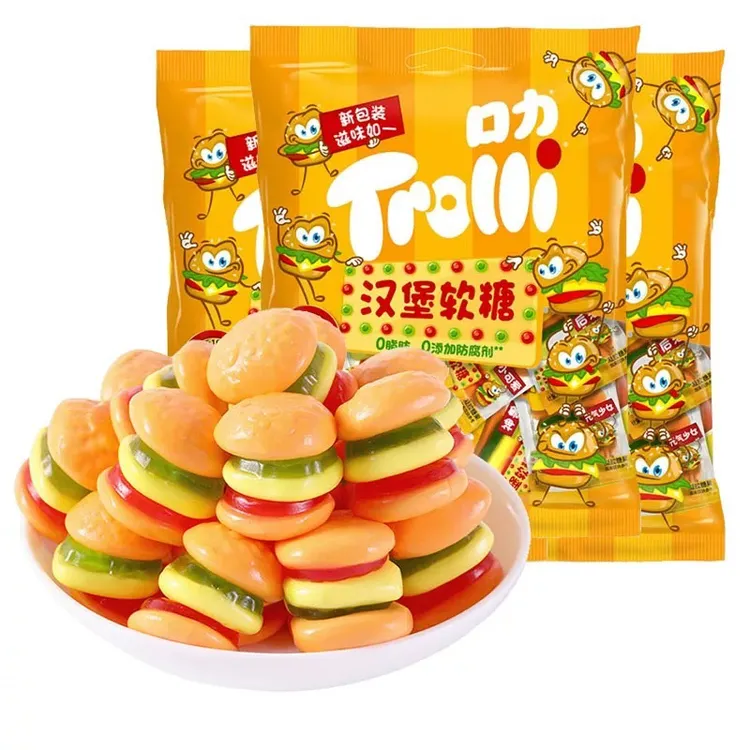 ［日期至26年5月］口力 水果味汉堡软糖 108g*3袋