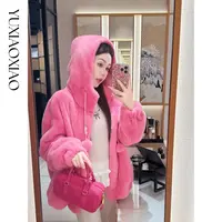 余潇潇【 绝美之城】高级质感轻奢秋冬丹麦进口水貂毛连帽宽松皮草
