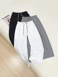 韩版休闲时尚简约显瘦阔腿裤宽松百搭裤子女