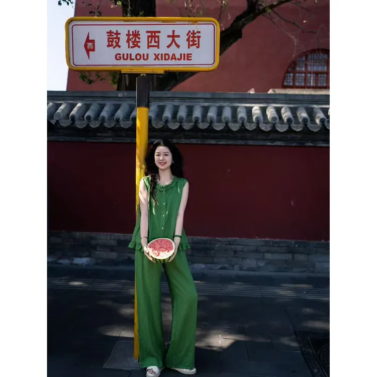 加莉精选无袖马甲-【青云系列】老亚麻无袖马甲上衣 分码 