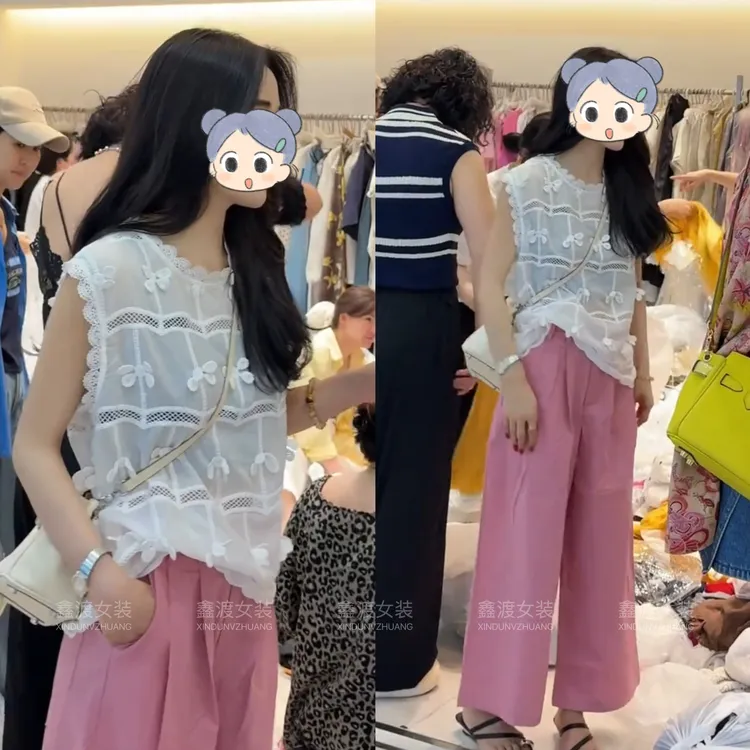 2025夏季新款时尚显瘦气质女士网红洋气两件套百搭款D5508