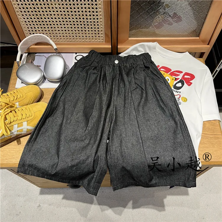 吴小越w1357男童休闲工装短裤男孩新款儿童中大童薄款中裤五分裤