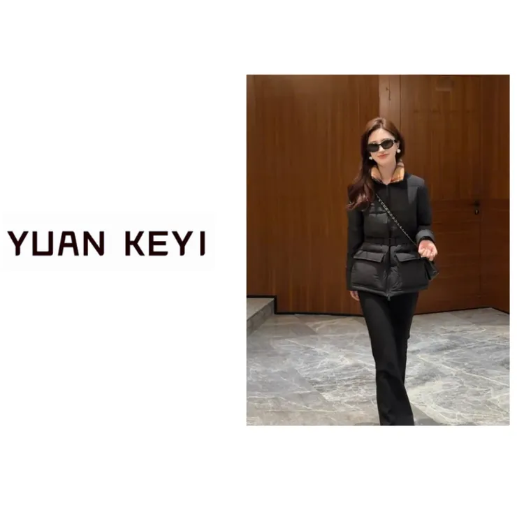 YUANKEYI“黑松露”  90白鹅绒立领收腰羽绒服轻装滑