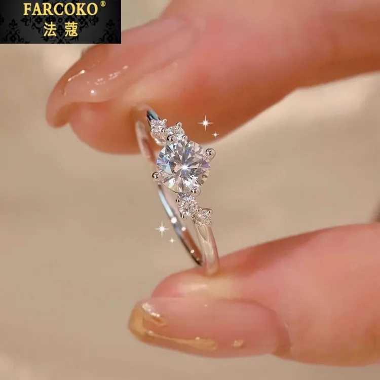 法蔻钻戒女戒指精致经典求婚告白结婚戒送女友老婆生日情人节礼物