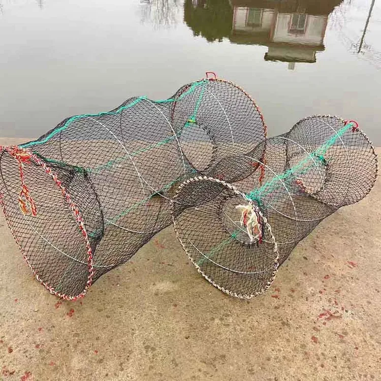 加粗捕蟹折叠弹簧螃蟹笼捕鱼花篮抓甲鱼乌龟工具龙虾笼海用笼自动