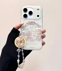 ins风可爱小熊兔子双层印花适用苹果17promax手机壳iphone16/1514