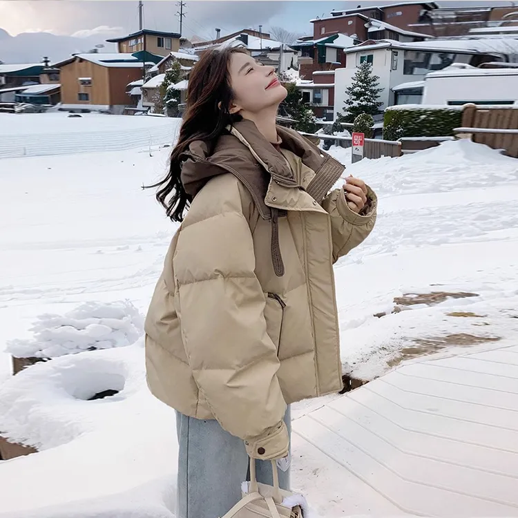 高级设计感短款女冬季2026新款小个子时尚洋气面包服棉服外套女士