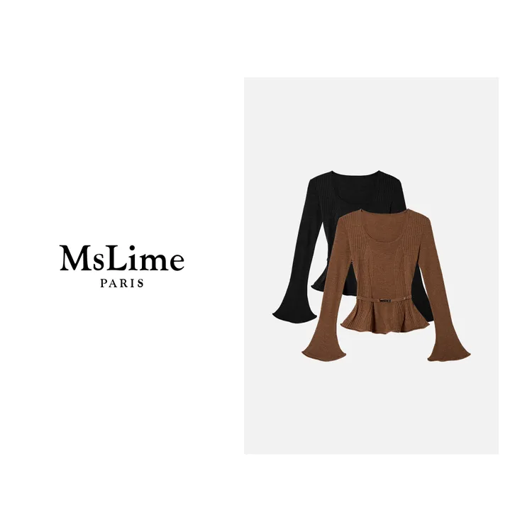 王嬛嬛MsLime【疏桐】扬子纱48支100%绵羊毛多色细毛衫 HD2D0157