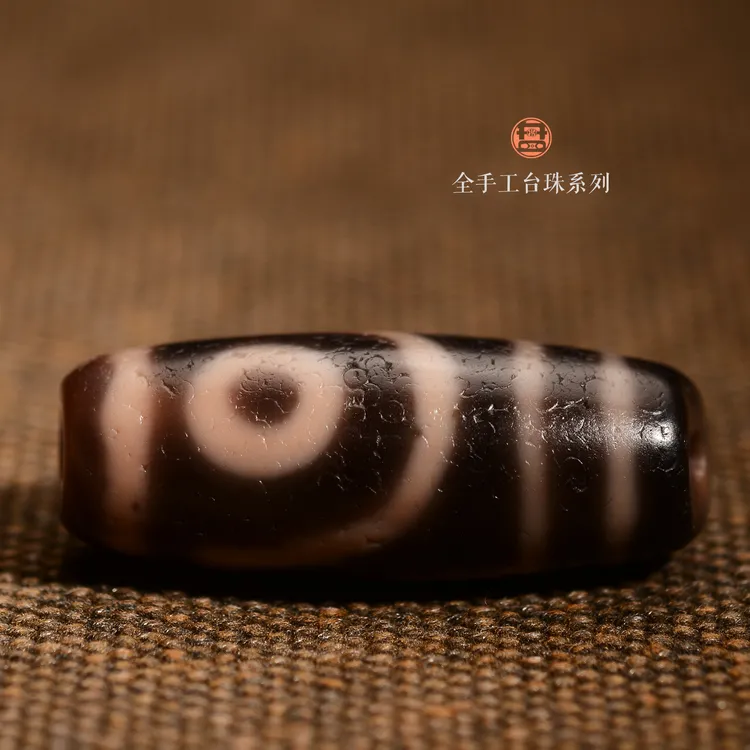 小卢 手工天珠锁骨链现代染色缠丝玛瑙如意二眼天珠现代玛瑙制品