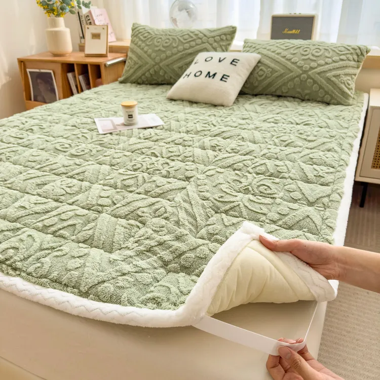 立体提花塔芙绒床垫软垫加绒加厚家用床护垫学生宿舍单人床褥垫子
