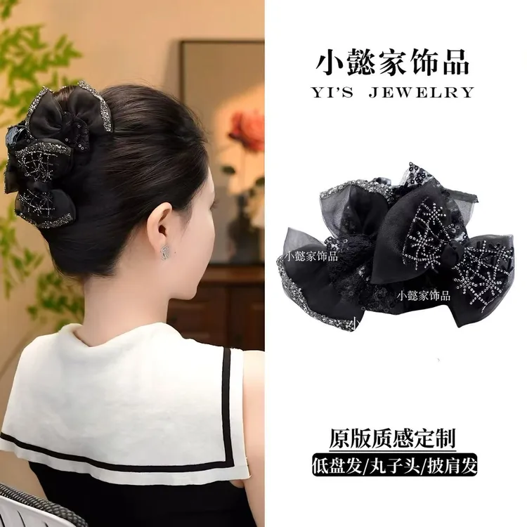 小懿家甄选【星落】韩系烟花系列蝴蝶结显气质高级感轻奢抓夹