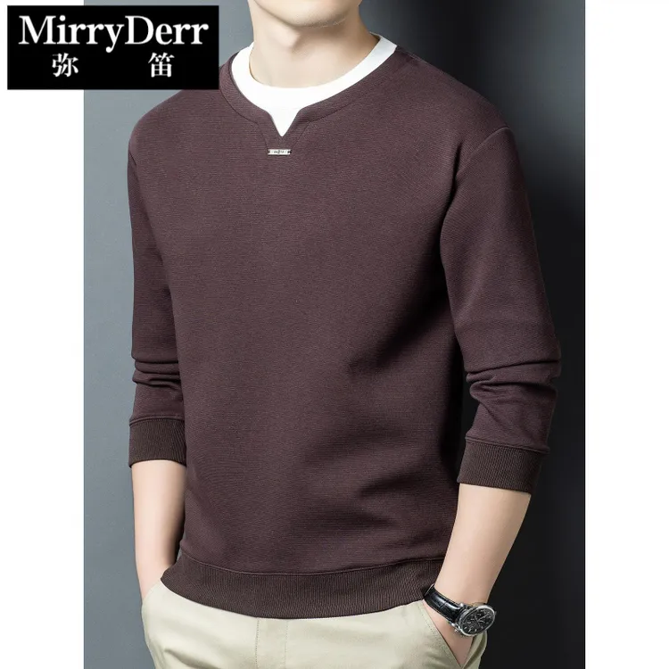 假两件棉长袖T恤男士韩系拼接内搭打底衫秋秋冬潮流休闲男装卫衣