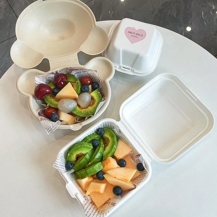 一次性网红纸浆果切盒汉堡烘焙包装蛋糕水果便当盒提拉米苏打包盒