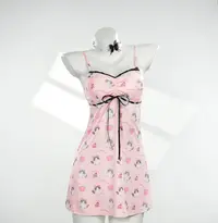 喵呜【90-220斤】GR甜美碎花纯欲时尚印花显瘦大码睡裙 4982