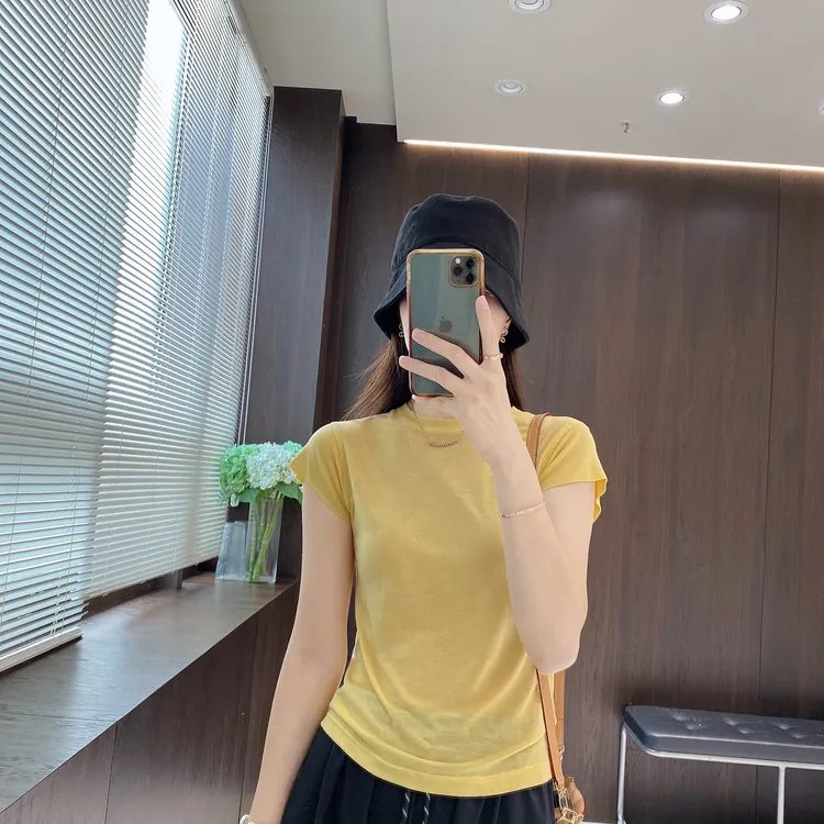 IMFLY金小金自制女装 莱赛尔针织衫DYW9529基础款百搭修身上衣