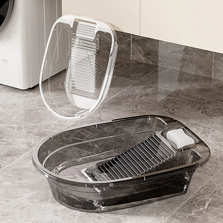 洗衣盆带搓衣板一体式家用宝宝洗衣服专用一体盆洗衣桶加大容量盆