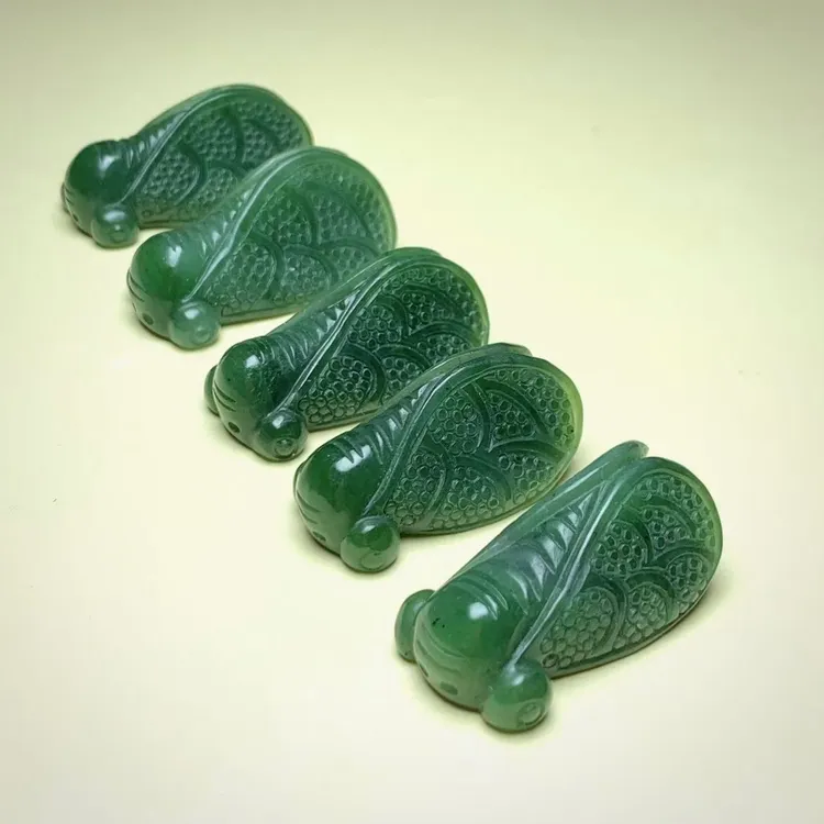 【矿姐珠宝】DM和田碧玉金蝉吊坠多样性发货拍一发一