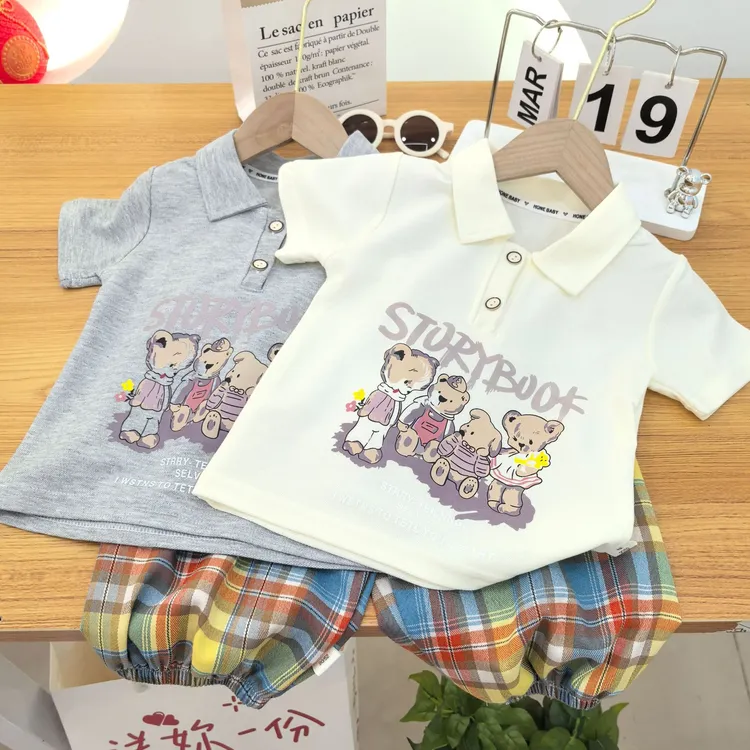 夏季儿童polo衫短袖t恤男女童韩版翻领上衣半袖男宝宝衬衫中小童