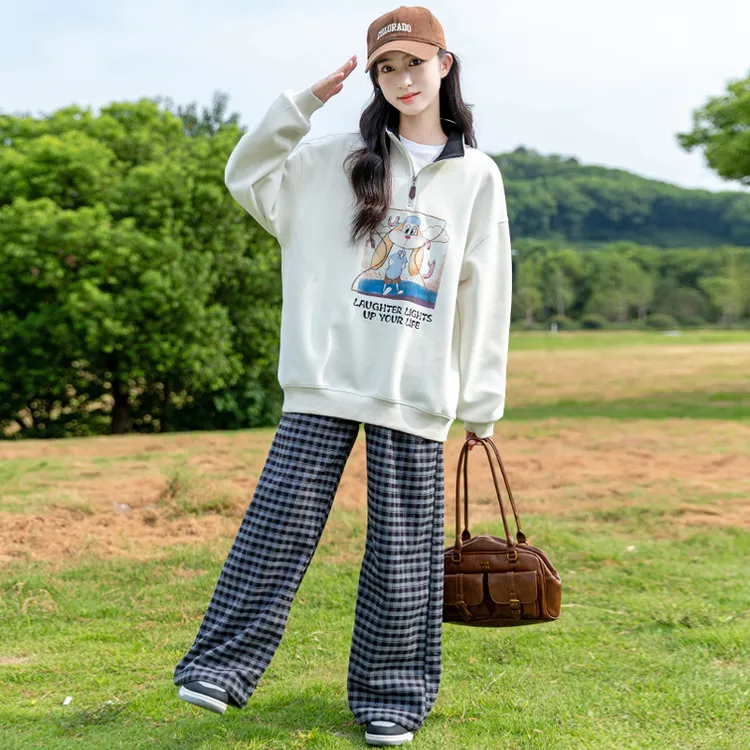 女童秋季套装2025新款潮酷穿搭儿童秋装休闲卫衣女大童时髦两件套