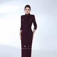 MD定制·杨千亿【自然旋律】长袖轻奢休闲百搭休闲收腰显瘦连衣裙