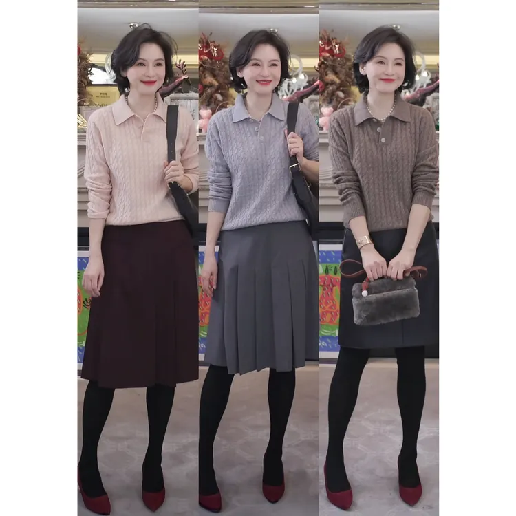 我是摩羯 温网风2.0 100羊绒小金豆日本岛精无缝优雅绞花针织衫