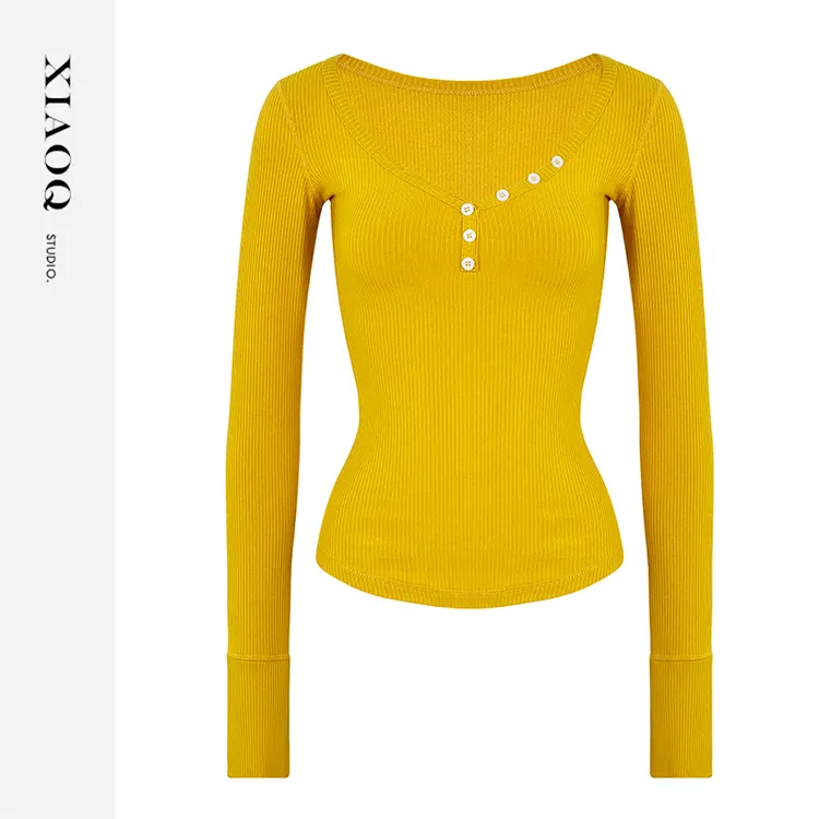 【小Q家】75542简约气质修身弹力T恤