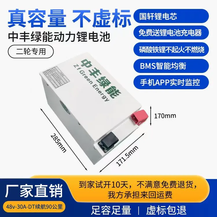【中丰绿能】磷酸铁锂电池48v60v二三四轮电动车大容量长续航