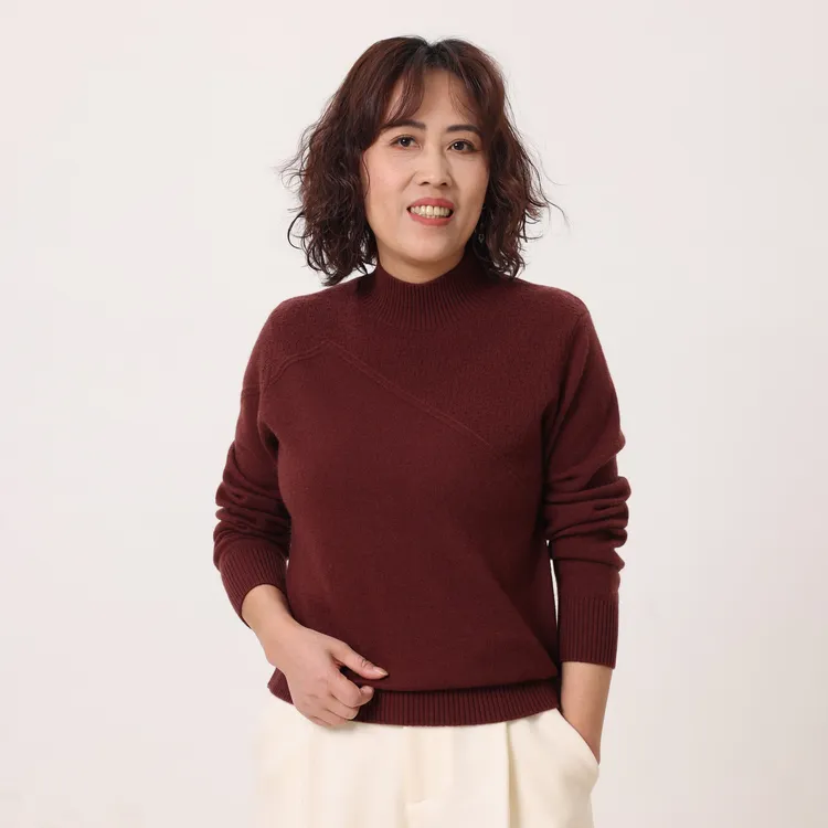 【群意毛衣】916秋冬新品九针加厚纯色打底外穿高领毛衣毛衣