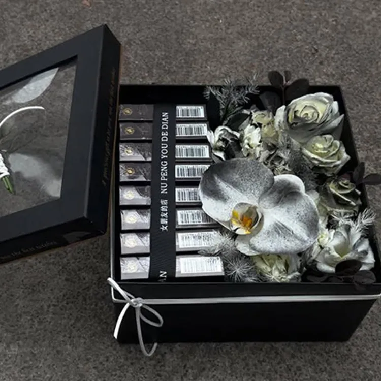 香烟礼盒黑骑士仿真玫瑰diy材料包520生日礼物送男友朋友闺蜜节日