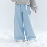 笛莎女童裤子秋冬季新款儿童宽松休闲裤宝宝加绒阔腿裤-73255A410