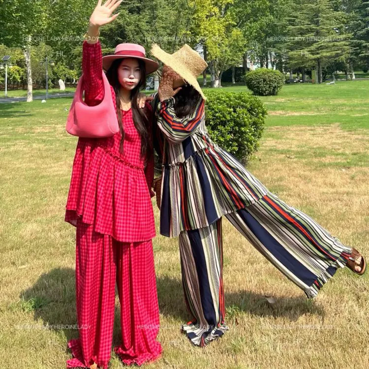 【开心果套装】HL棉绸夏季宽松休闲百搭背心可爱通勤舒适气质套装