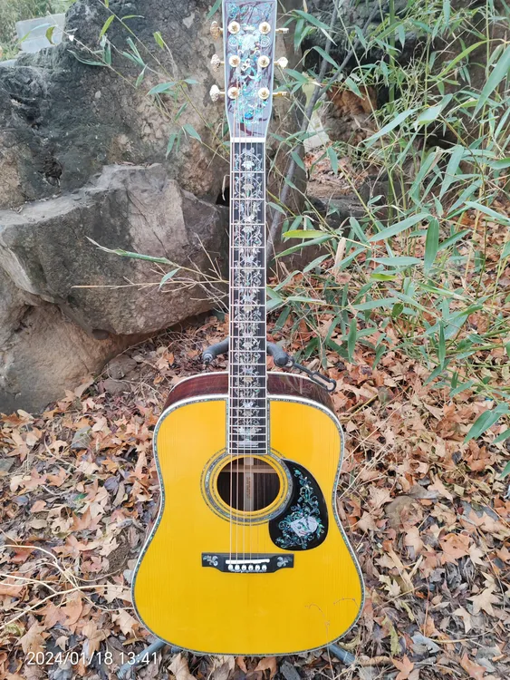 源头工厂直销复刻D100全单板吉他，（电箱款：德博B2G拾音器）送皮箱